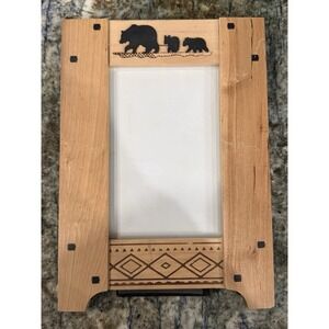 Weston Gallery Woodland Creek Rustic Cabin Bears Wood 5x7 Frame Cabin Core